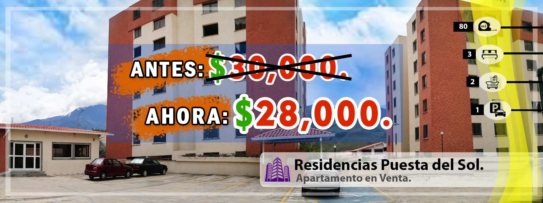 Apartamento en Mérida. Residencias Puesta del Sol, DE PRIMERA, A ESTRENAR!!!